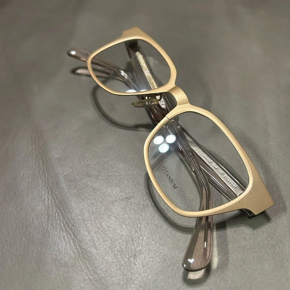 CELINE CL41456 Titanium Gold Square Eyeglasses Made in Italy w/ Case